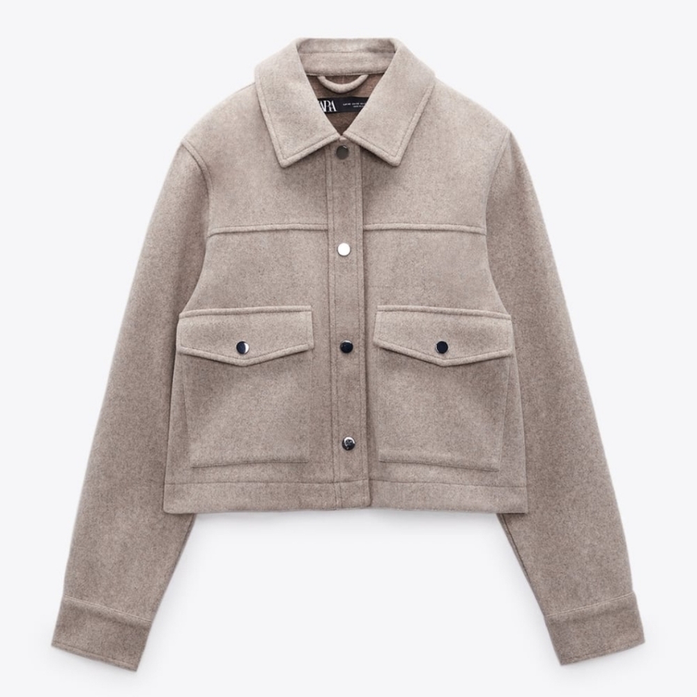 Cropped Soft Gray Jacket 3046/026